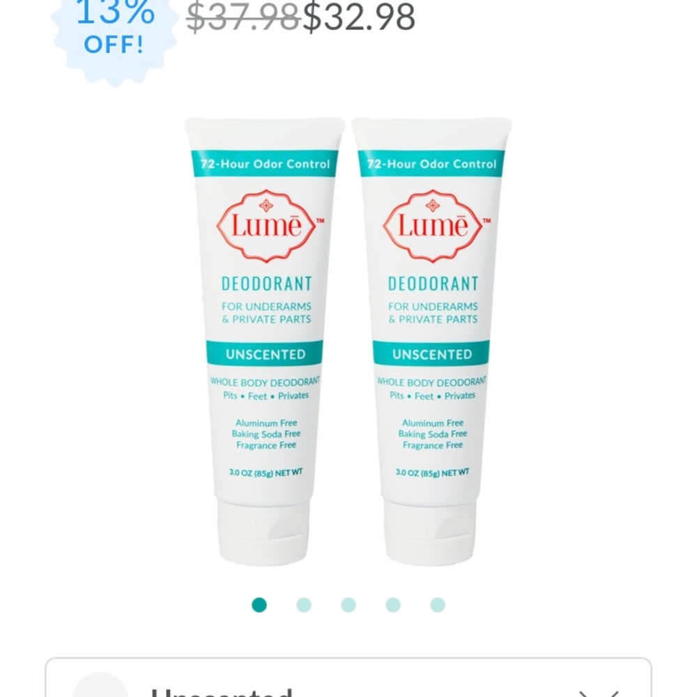 Lume (Unscented) 2 Tubes